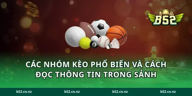 Các nhóm kèo phổ biến và cách đọc thông tin trong sảnh